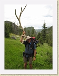 Wyoming2008 044 * Pat showing off his new antlers * Pat showing off his new antlers * 2304 x 3072 * (2.89MB)